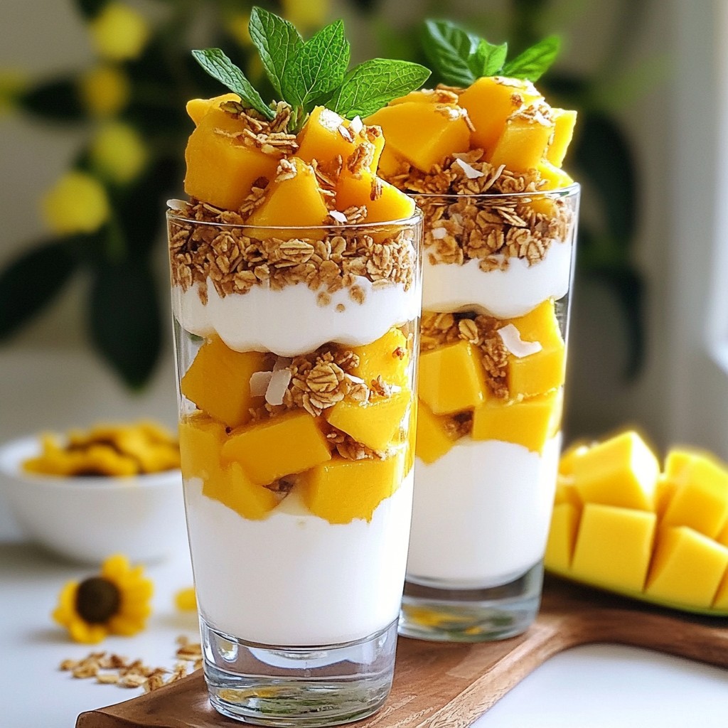 Mango Coconut Yogurt Parfait Fresh and Tasty Treat