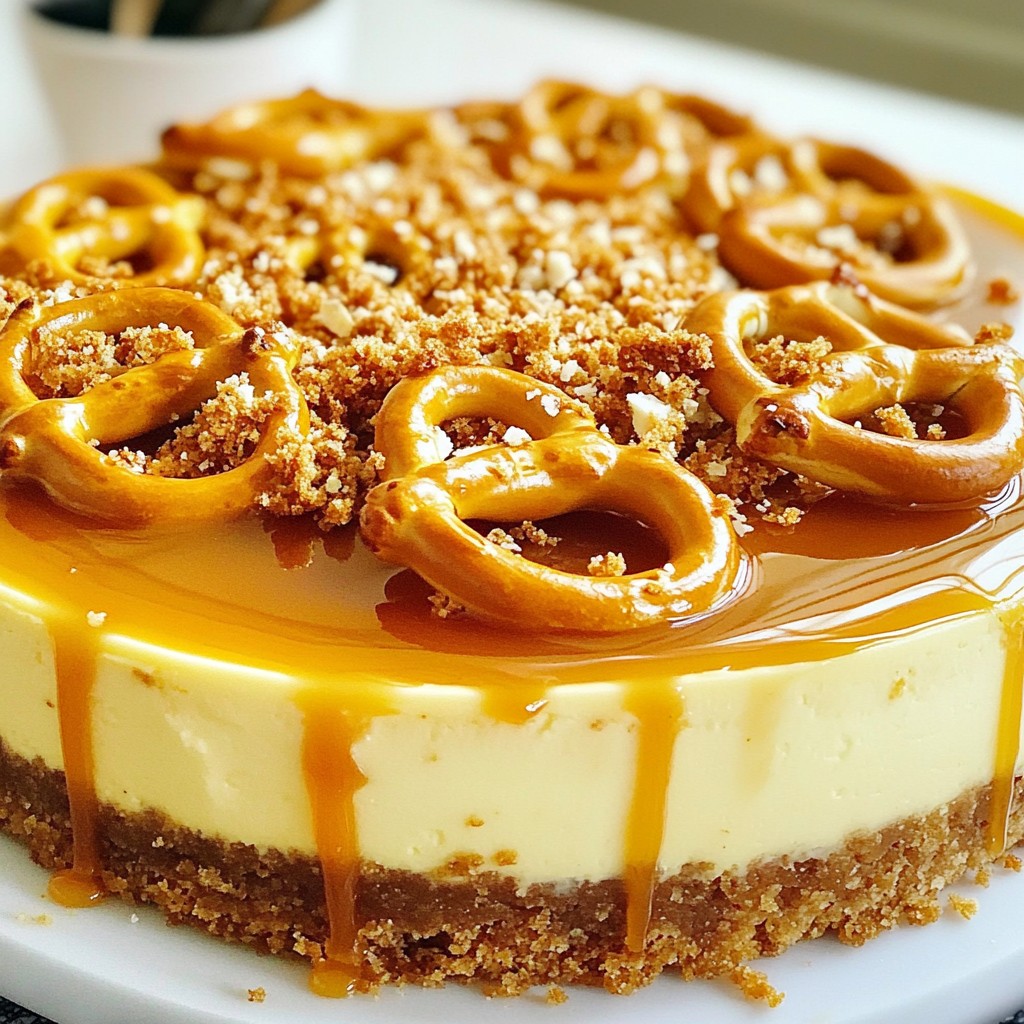 Salted Caramel Pretzel Cheesecake Delight Recipe