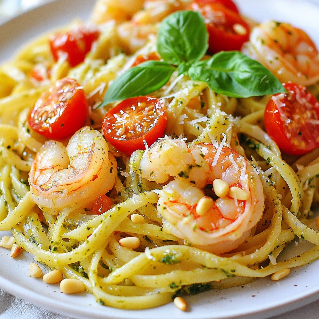 Lemon Pesto Shrimp Linguine Easy and Flavorful Recipe