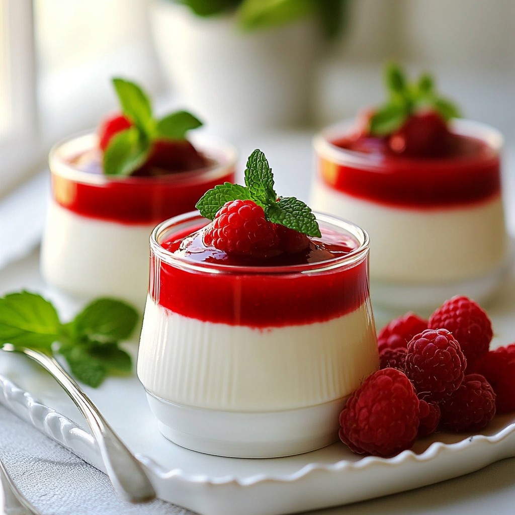 Creamy Sugar-Free Raspberry Panna Cotta Delight