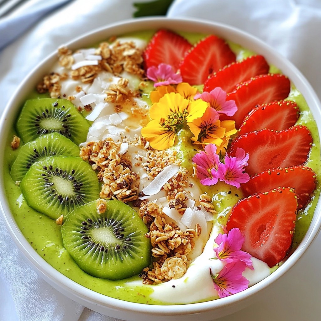 Strawberry Kiwi Smoothie Bowl Fresh and Nourishing Treat