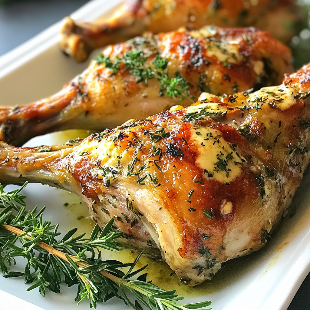 Garlic Herb Butter Roasted Turkey Legs Savory Delight