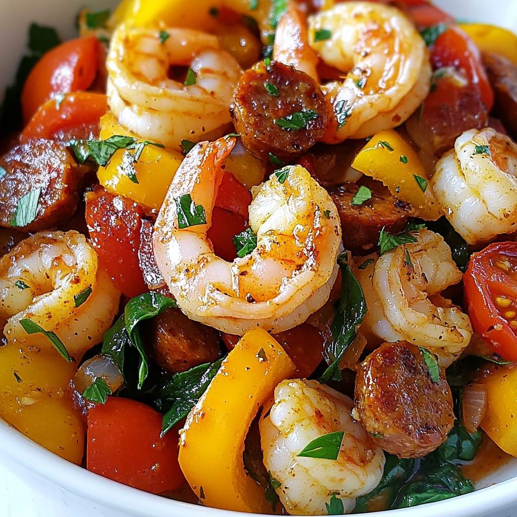 Cajun Shrimp and Sausage Skillet Flavorful Dish