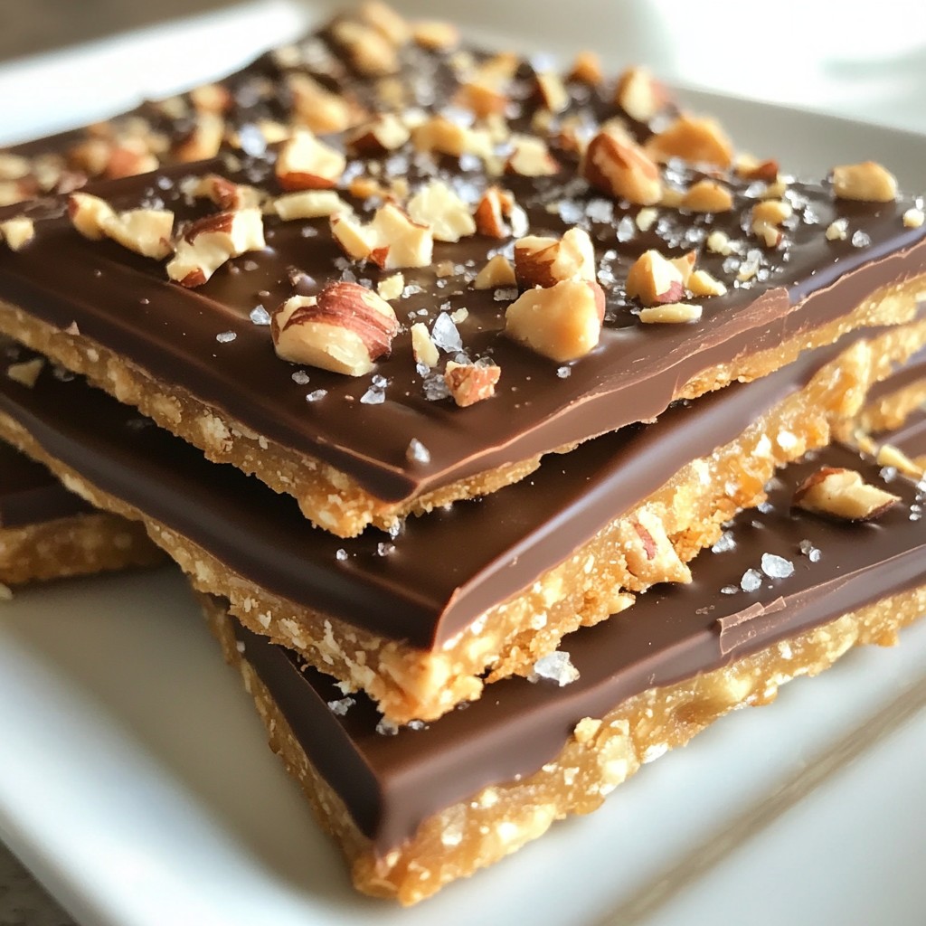 Chocolate Covered Graham Cracker Toffee Delight