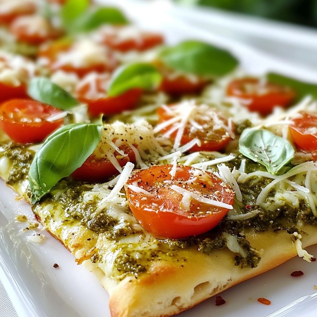 Pesto Chicken Flatbread Simple and Tasty Recipe