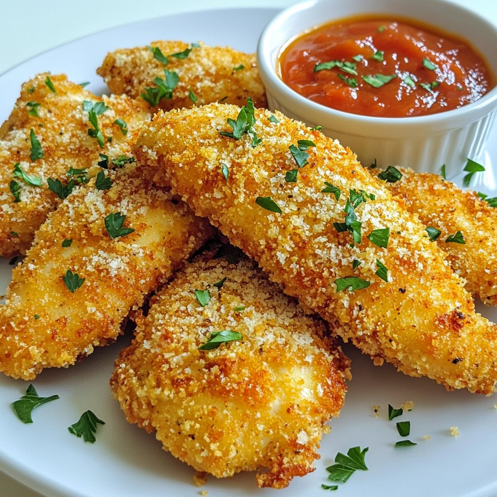 Garlic Parmesan Crusted Chicken Tenders Delightful Dish