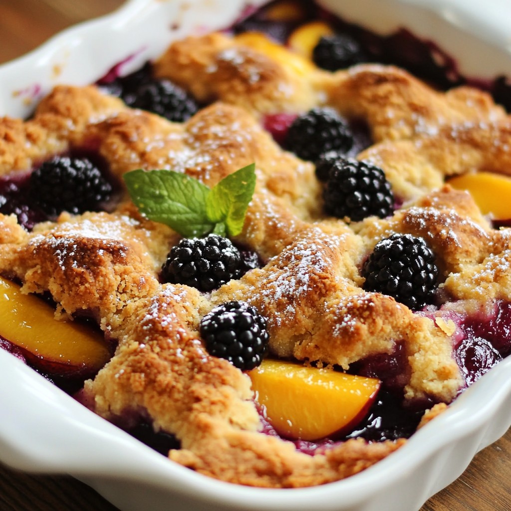 Blackberry Peach Cobbler Irresistible Dessert Recipe