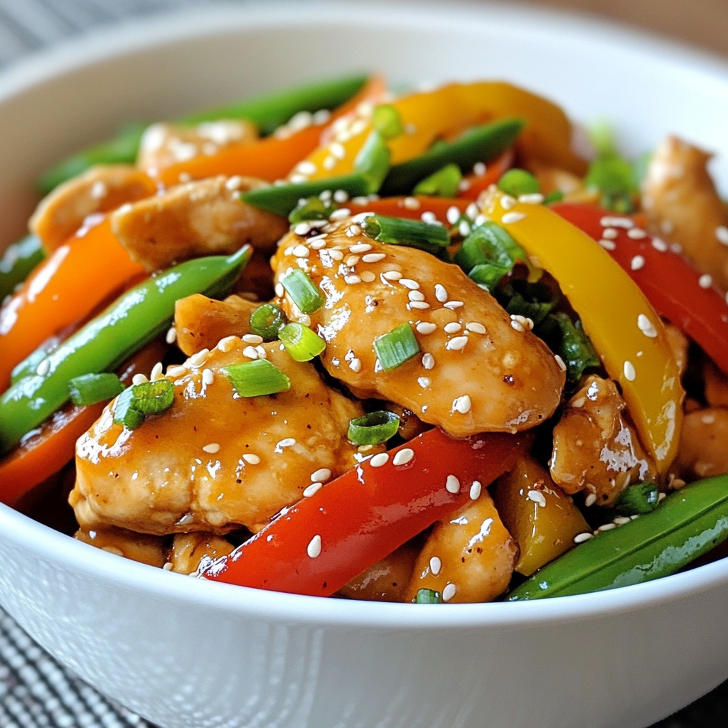 Savory Sesame Ginger Chicken Stir Fry Recipe