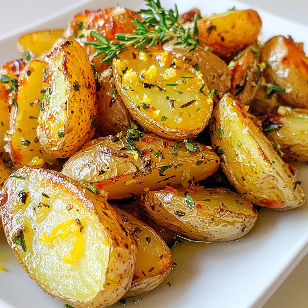 Garlic Herb Roasted Fingerling Potatoes Delightful Dish