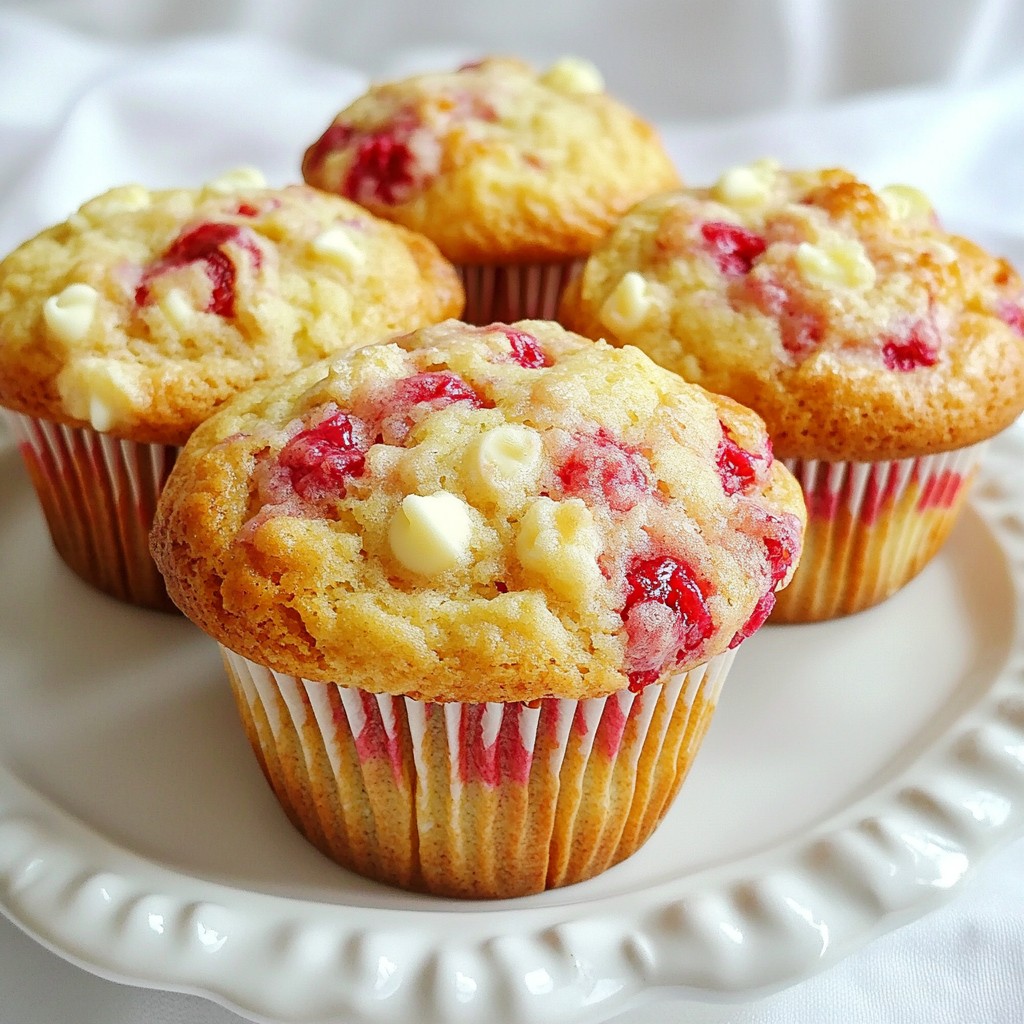Raspberry White Chocolate Muffins Scrumptious Delight