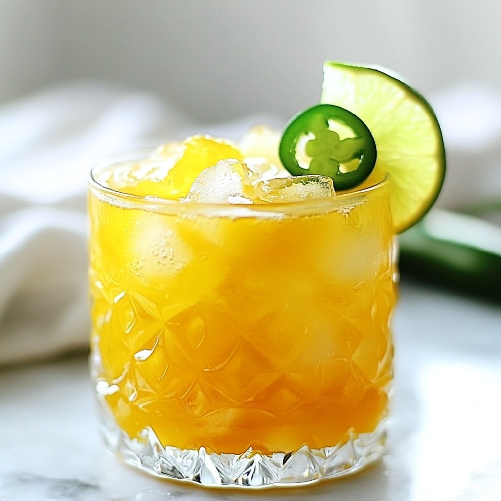 Spicy Pineapple Jalapeño Margarita Mocktail Delight