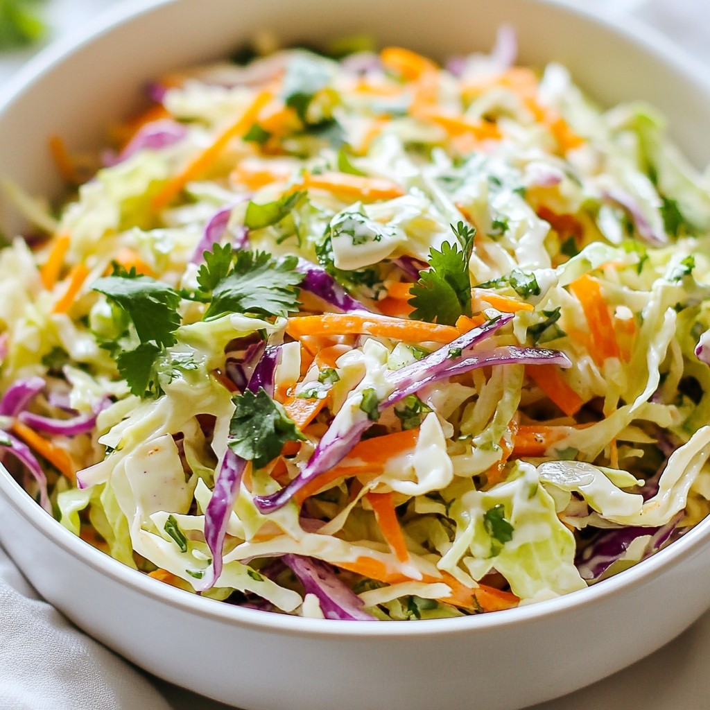 Zesty Cilantro Lime Coleslaw Fresh and Flavorful Dish