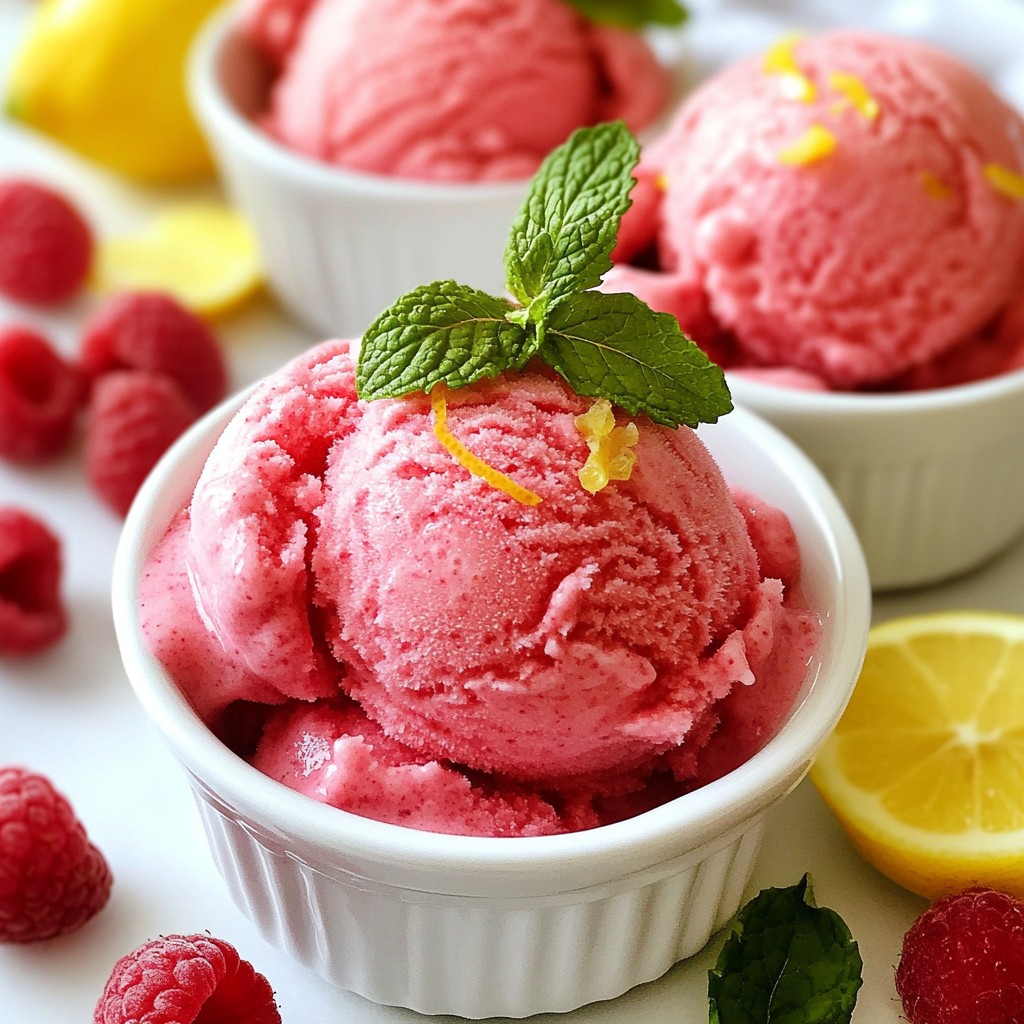Raspberry Lemonade Sorbet Simple and Refreshing Treat