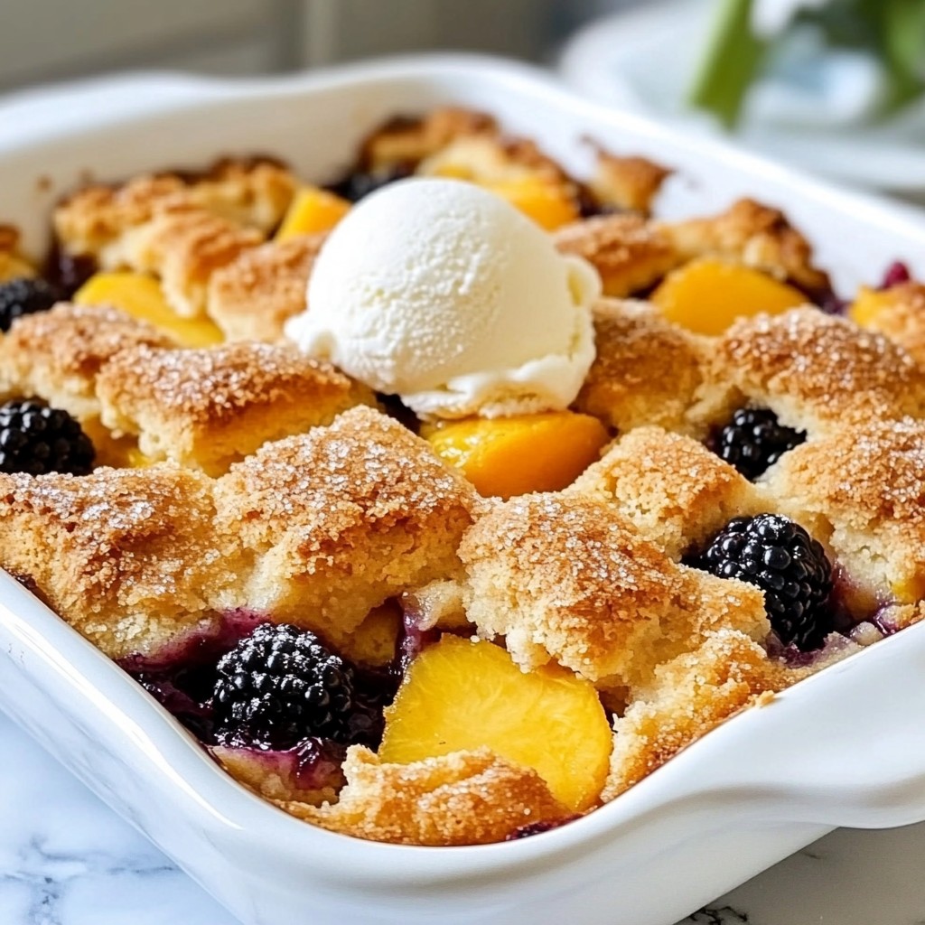 Blackberry Peach Cobbler Delightful Comfort Dessert