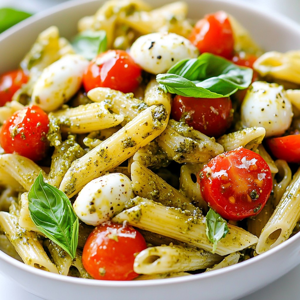 Pesto Chicken Caprese Pasta Delightful Weeknight Meal