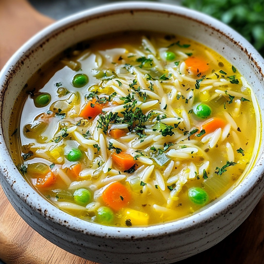 Greek Lemon Orzo Soup Flavorful and Nourishing Bowl