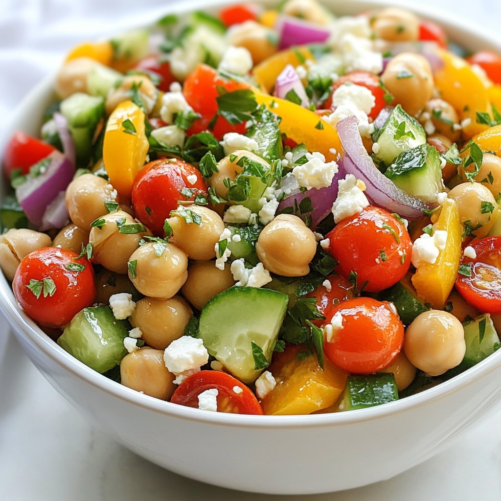 Mediterranean Chickpea Salad Fresh and Flavorful Treat