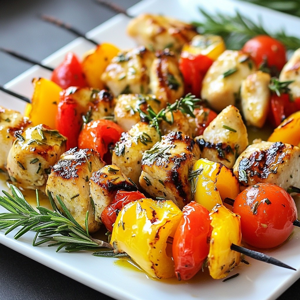 Lemon Herb Chicken Skewers Tasty Grilled Delight
