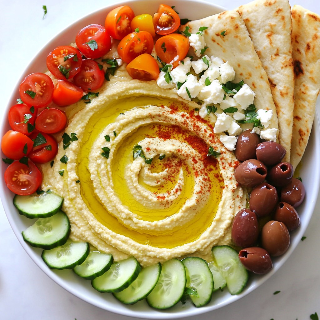 Mediterranean Hummus Platter Fresh and Flavorful Feast