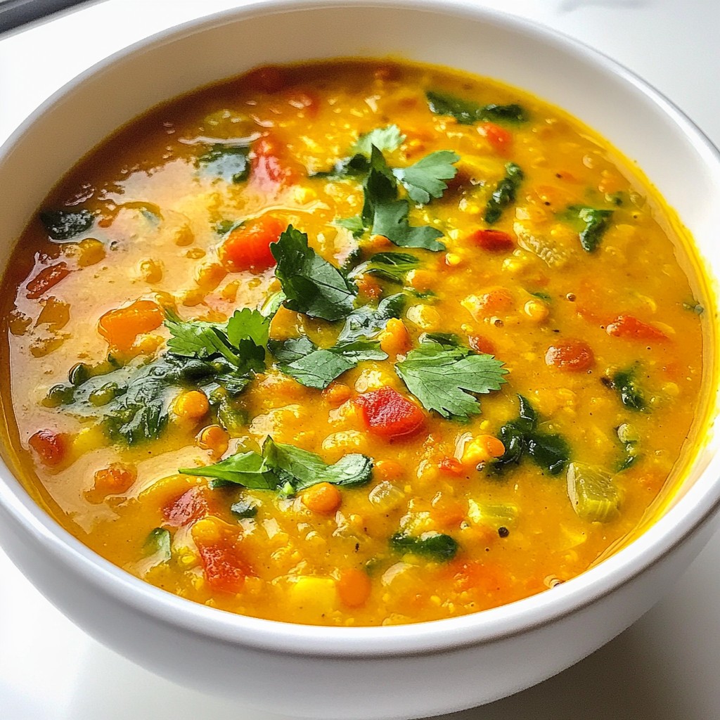 Coconut Curry Lentil Soup Hearty and Flavorful Dish