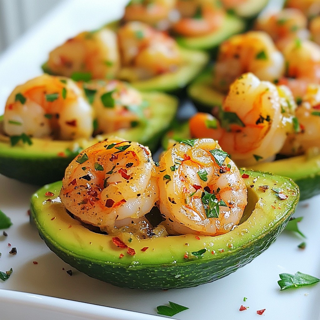 Garlic Butter Shrimp Stuffed Avocados Delightful Meal
