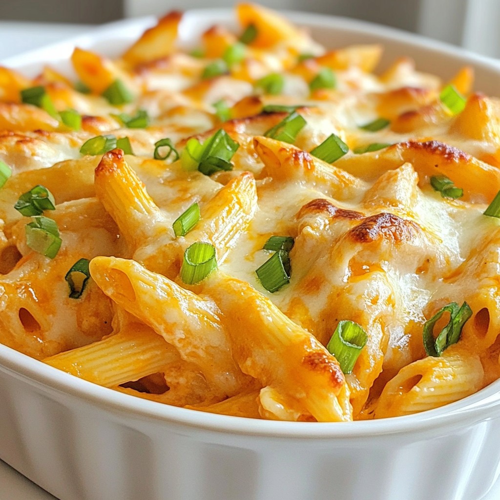 Creamy Buffalo Chicken Pasta Bake Flavorful and Easy