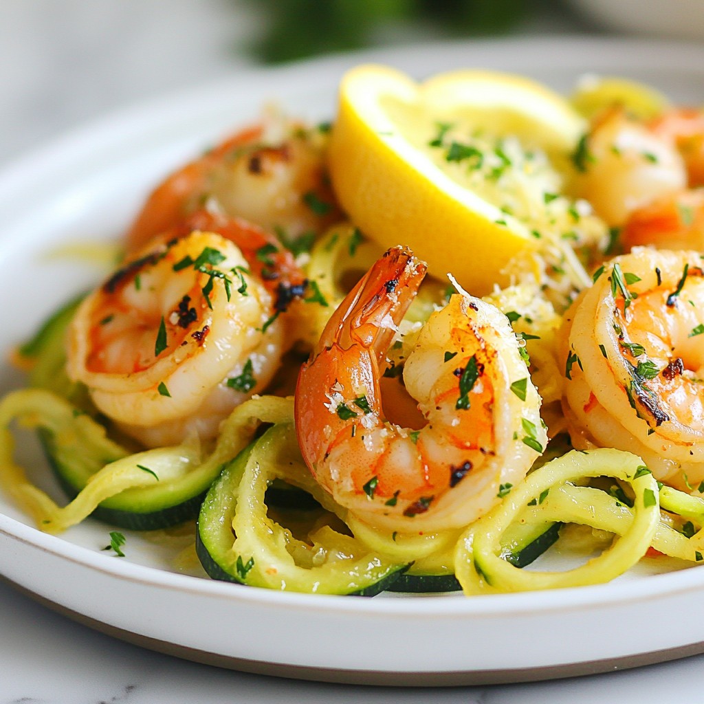 Lemon Garlic Shrimp Zoodles Quick and Tasty Meal