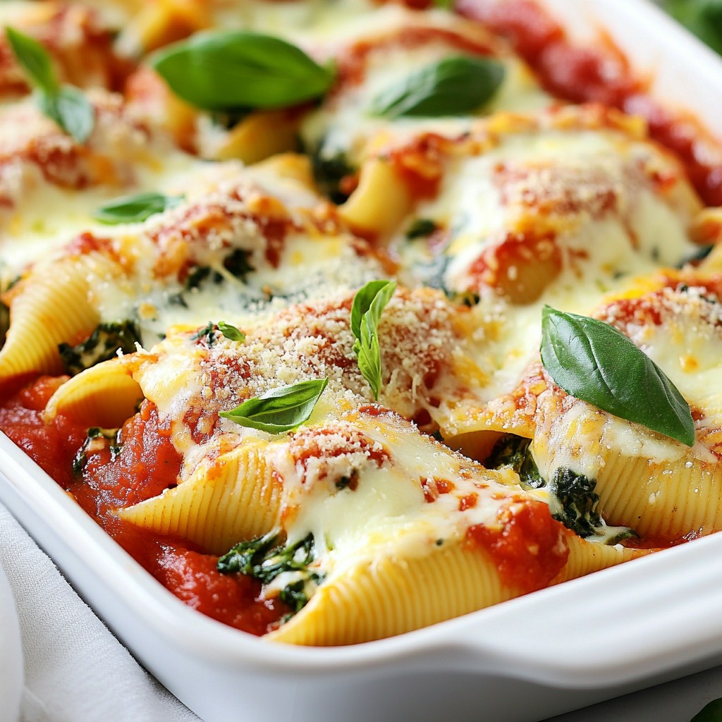 Creamy Spinach Ricotta Stuffed Shells Delight