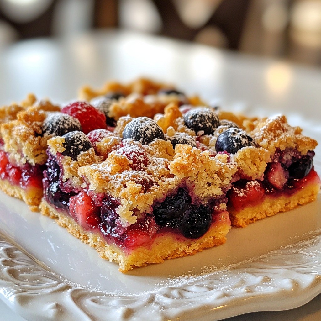 Triple Berry Crumble Bars Fresh and Flavorful Delight