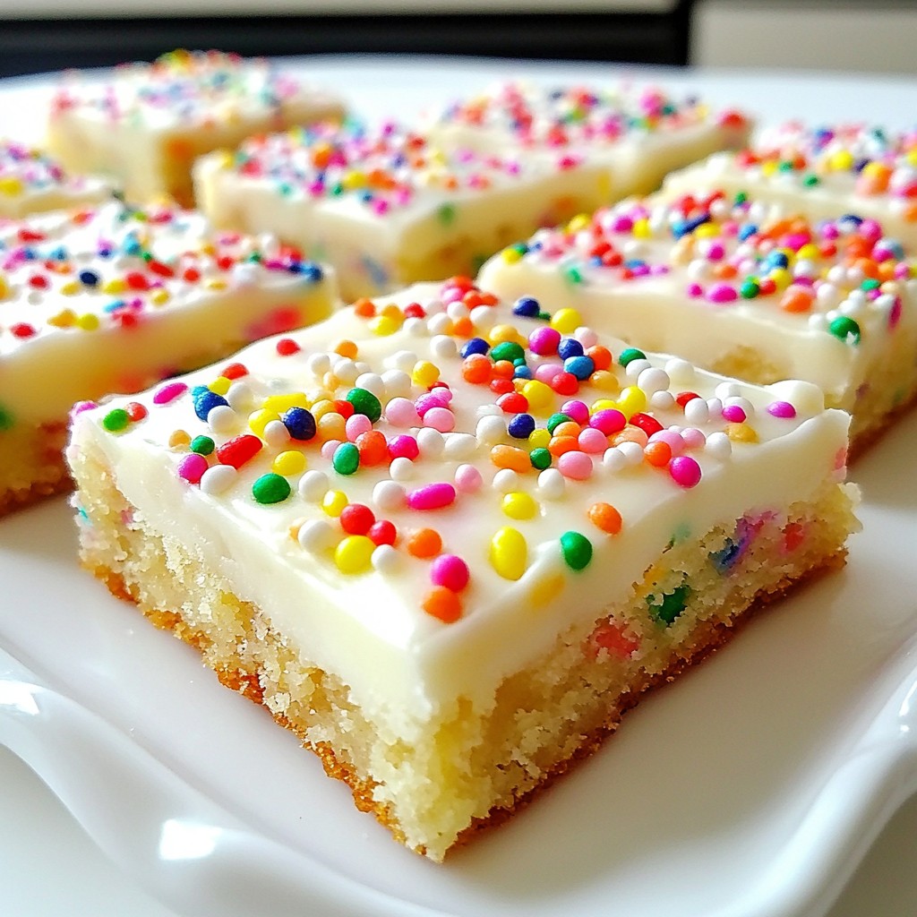 Funfetti Sugar Cookie Bars Irresistible Sweet Treat
