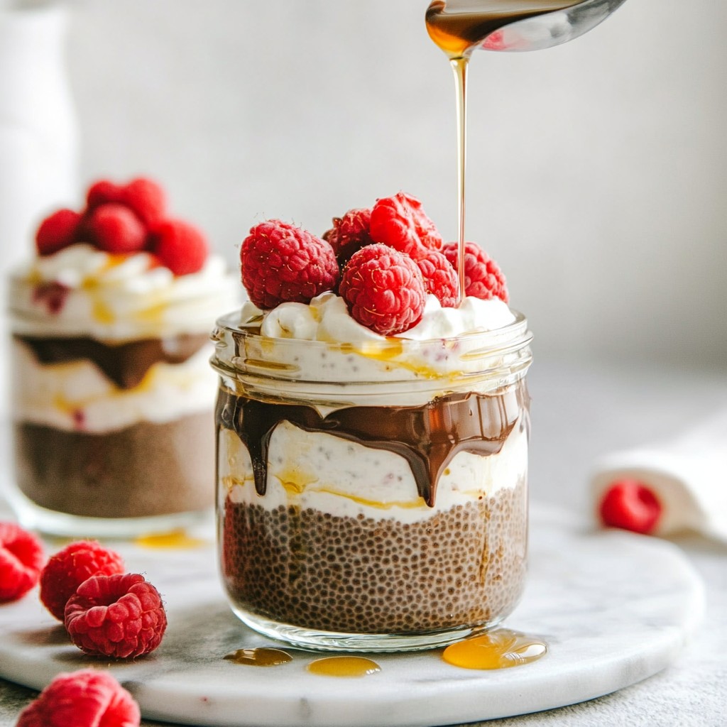 Raspberry Chocolate Chia Pudding Delightful Treat