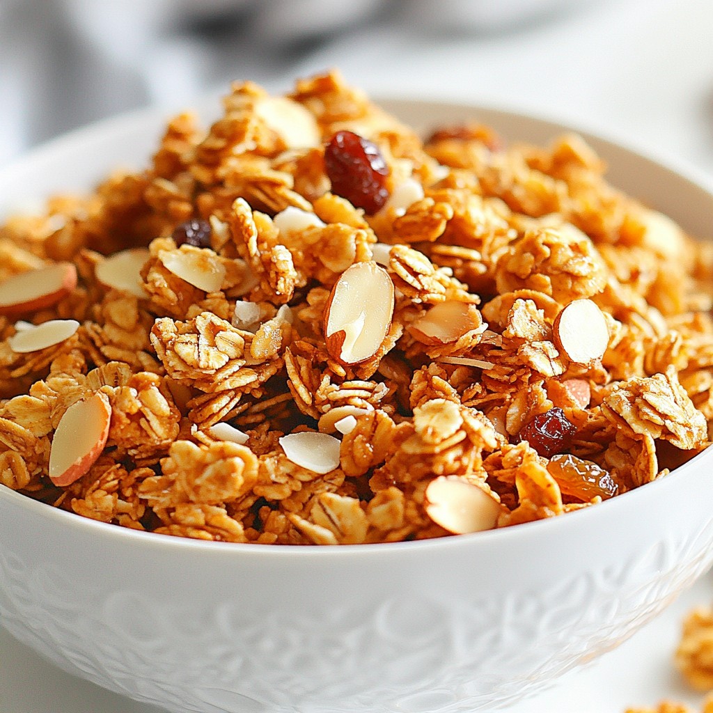 Vanilla Almond Granola Clusters Tasty and Nourishing Snack