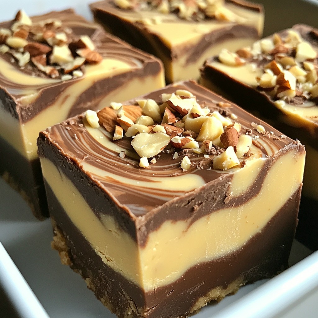 Peanut Butter Chocolate Swirl Fudge Irresistible Treat