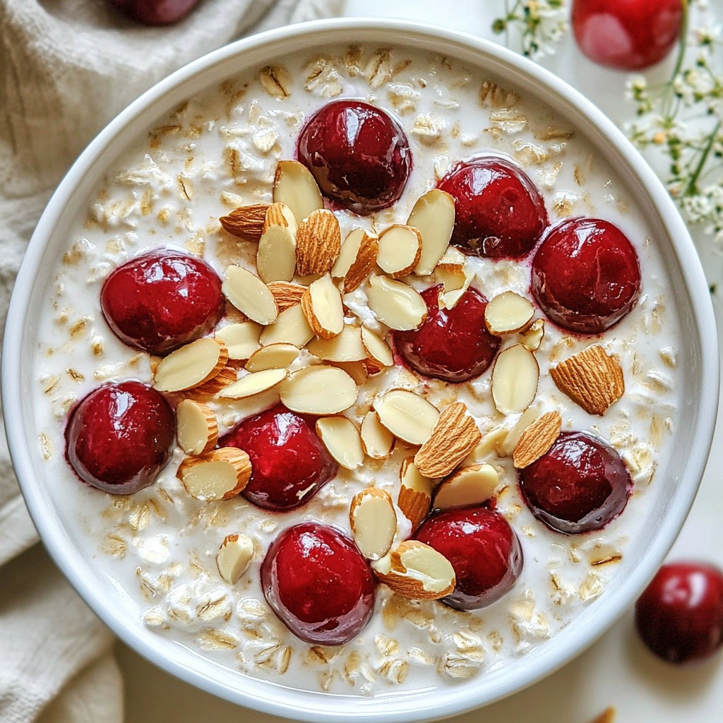 Cherry Almond Overnight Oats Tasty Breakfast Idea