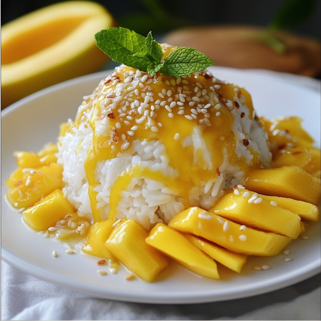 Coconut Mango Sticky Rice Delightful Dessert Recipe